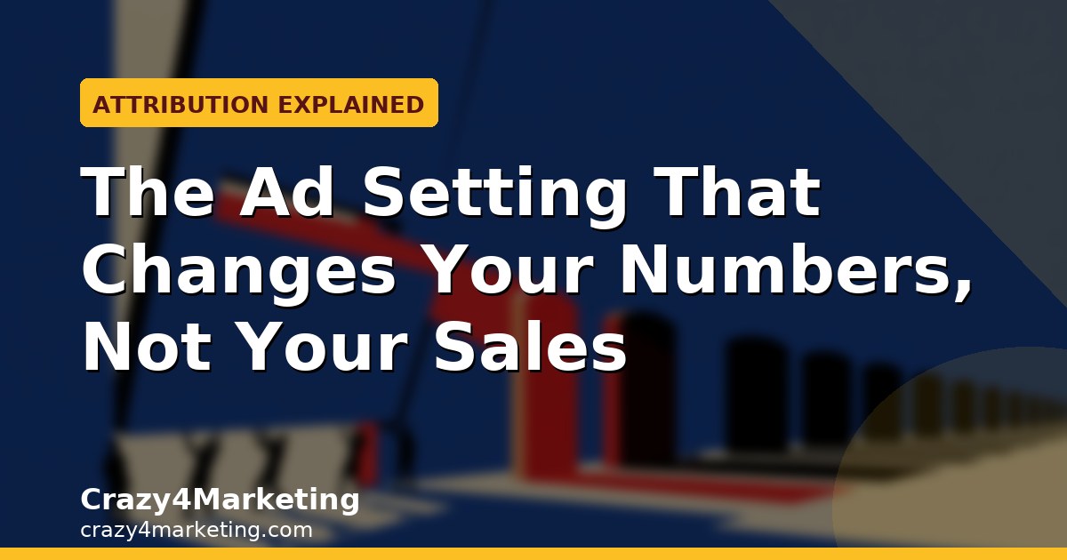 The Ad Setting That Changes Your Numbers, Not Your Sales